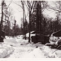 Snell lumber camp, Grasse River, Clare. Cayey Landing, 1903