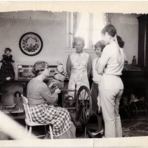 Museum basement, spinning, c. 1970