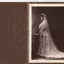 Sarah Thompson Sisson, in wedding dress