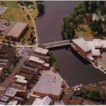 aerial views of Potsdam village, Bayside cemetary. Aug 2002