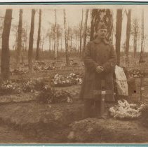Dr. S.P. Brown, in war-time cemetary, 1919