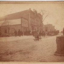 Market St., west side, fire. Fulton Meat Market.