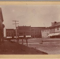Market St. west side. Lemon Harness Store, Cox Dry Goods, C1880-95