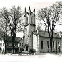 Baptist Church And Parsonage Fall Bw-front