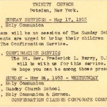 Trinity Church Program 5-5-1953-front