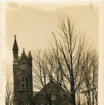 Trinity Church Vertical Leafless Trees-front