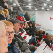 Spectators at FISU Women's Hockey Game