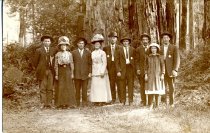Group from Melbourne pose in Albion Woods.