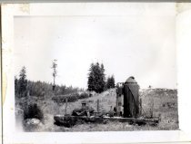 Caspar Lumber Co. Donkey Engine on Skids Abandoned in Field.