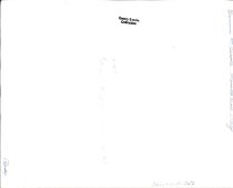 Three men stand on logs at boom after freshet. Big River.