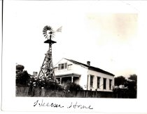 Heeser House with windmill in foreground, Mendocino.