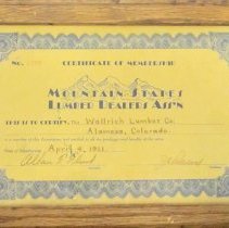 Certificate (Front)