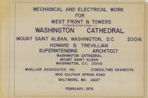 Cover Sheet - Mechanical and Electric Work for West Front and Towers (Construction Stage II)