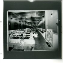 Black and white negative of interior sales area (photographer and date take
