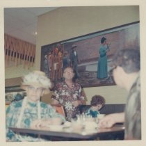 Interior view of Kress diner with customers