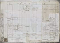 Sepia Mirror Image Duplicate of Floor Plan with Details