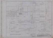 Pencil Drawing of First and Second Floor Plans and Front Elevation