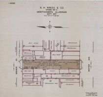 Duplicate Black Ink with Color Shading Insurance Map of Block