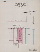 Duplicate of Black Ink and Color Shading of Insurance Map of Store and Surrounding Block