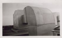 Black and white photograph of Kress rooftop with HVAC ducts visible