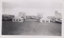 Black and white photograph of Kress rooftop