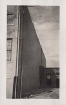 Black and white photograph of Kress side alley