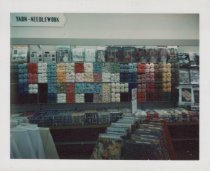 Color photograph of Kress sales floor featuring the fabrics section
