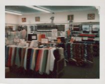 Color photograph of Kress sales floor featuring the fabrics section