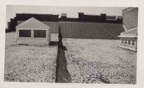 Black and white photograph of Kress rooftop
