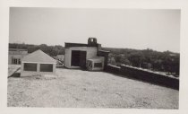Black and white photograph of Kress rooftop