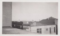 Black and white photograph of Kress rooftop