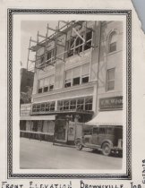 Black and white photograph of Kress store front