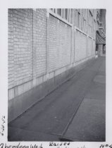 Black and white photograph of Kress side wall