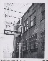 Black and white photograph of Kress side wall