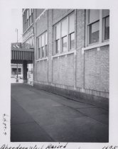 Black and white photograph of Kress side wall