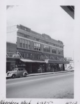 Black and white photograph of Kress store front