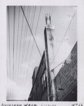 Black and white photograph of Kress side wall