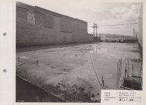 Black and white photograph of construction