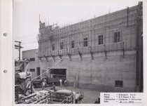 Black and white photograph of construction