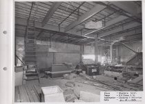 Black and white photograph of construction