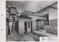 Black and white photograph of construction