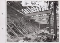 Black and white photograph of construction