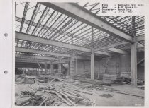 Black and white photograph of construction