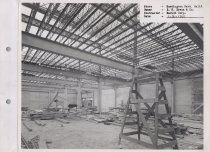 Black and white photograph of construction