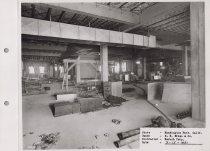 Black and white photograph of construction