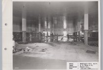 Black and white photograph of construction