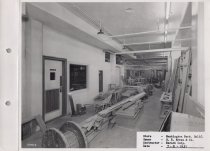 Black and white photograph of construction