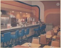 Color photograph of café