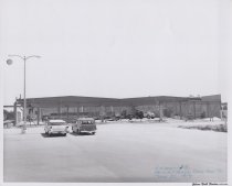Black and white photograph of construction