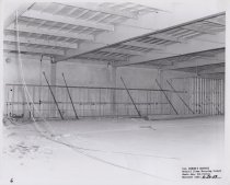 Black and white photograph of construction